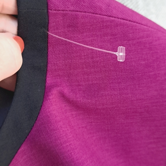 Evan Picone Fucia/Black Open Front Lined Blazer. Size 6 NWOT - Picture 9 of 10